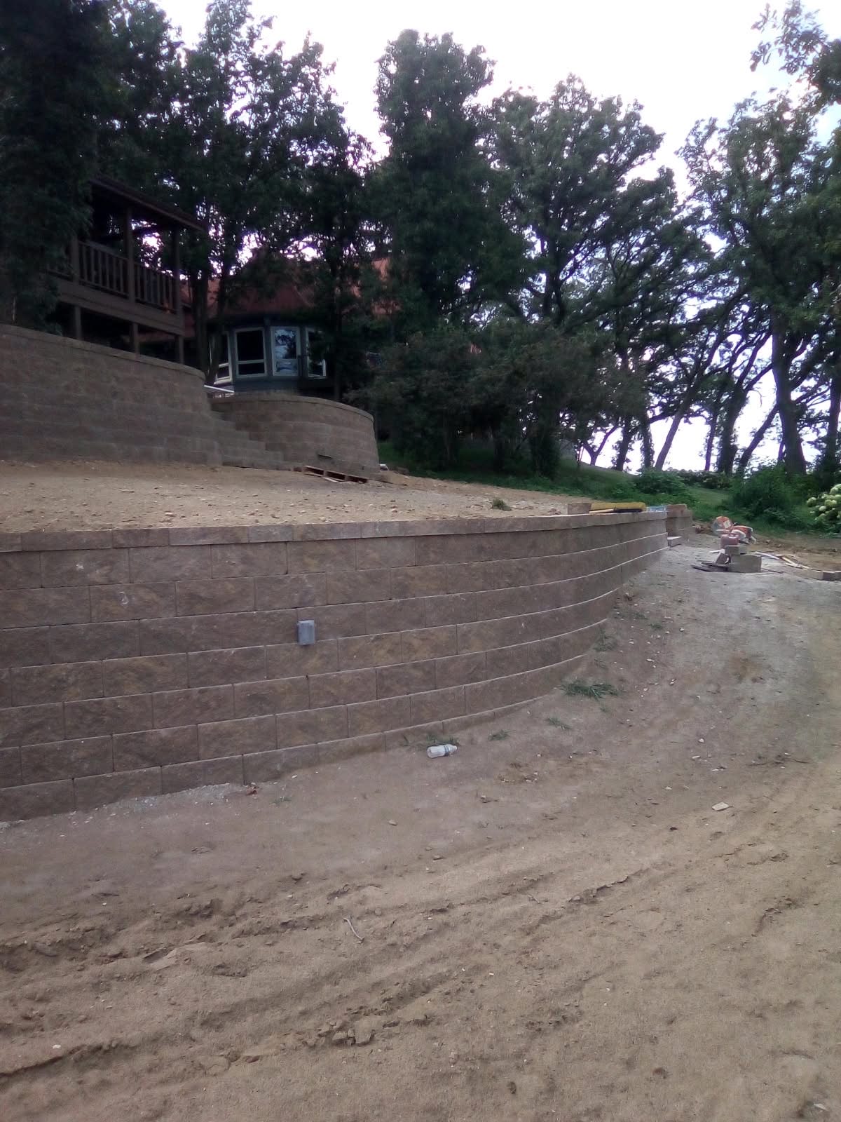 Large retaining wall